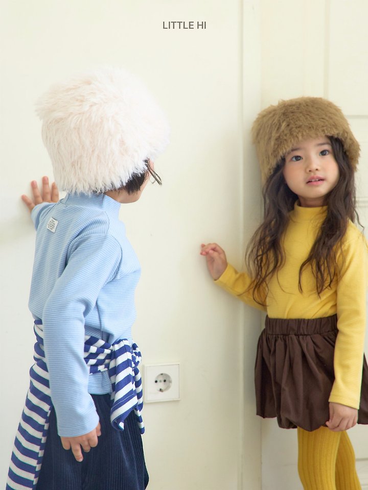 Mellow Stripe Turtleneck Tee by Little Hi for Child - view 8