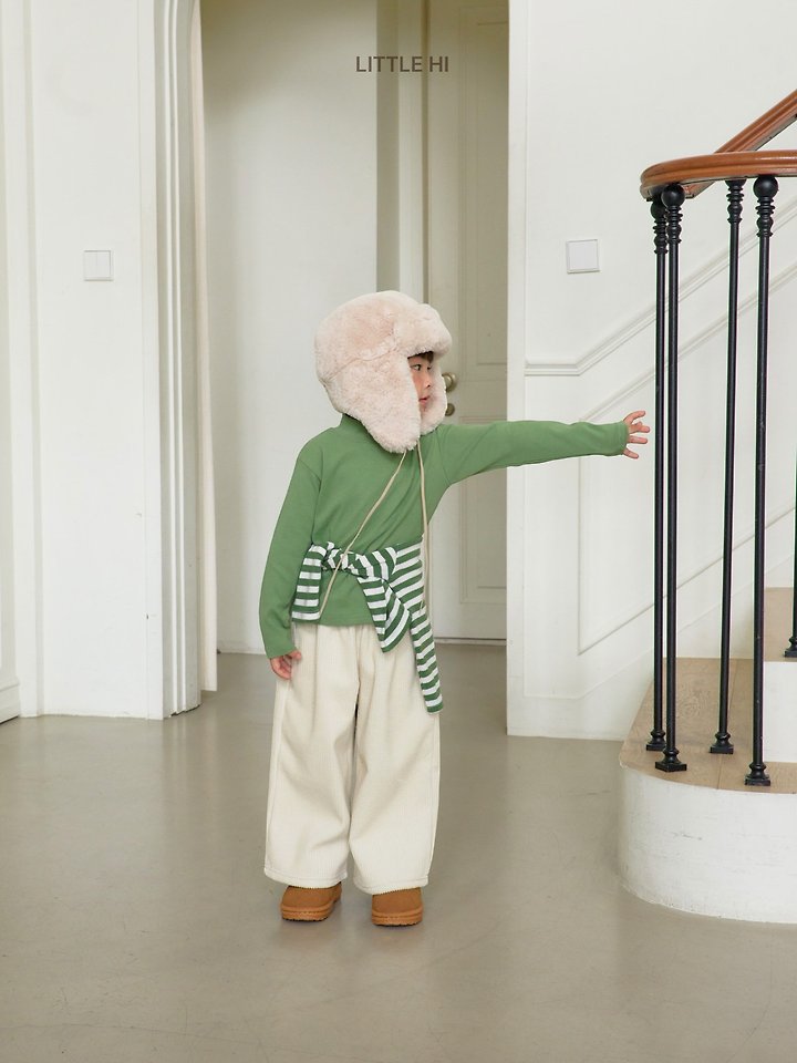 Lolly Pop Peach Turtleneck Tee by Little Hi for Child - view 12