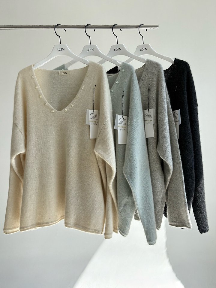 Bebe Raccoon V-Neck Knit by Lofn for Women - view 12