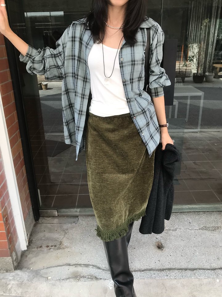 Birdie Check Shirt by Lofn for Women - view 10