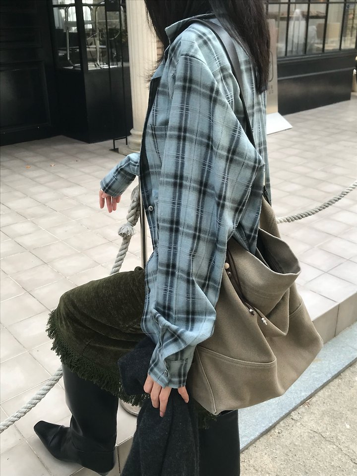 Birdie Check Shirt by Lofn for Women - view 12