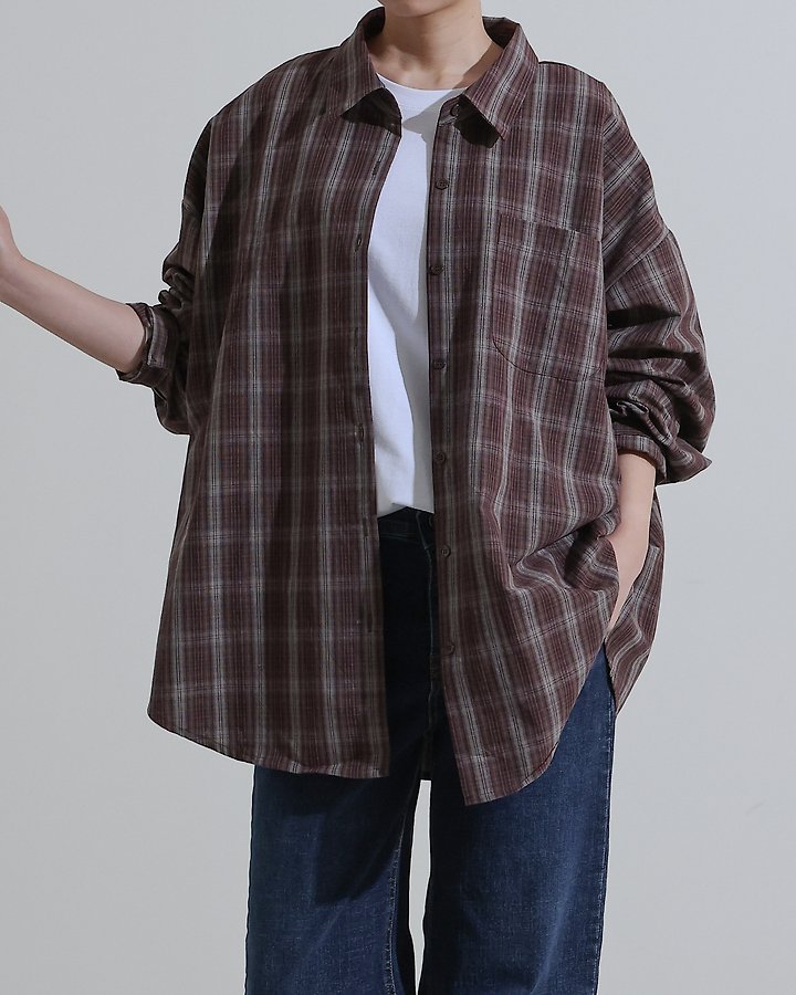 Porter Check Shirt by Lovely for Women - view 7