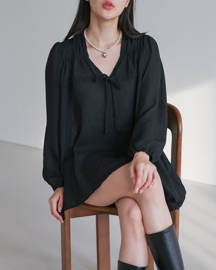 Herb Ribbon Blouse by Lovely for Women - view 11