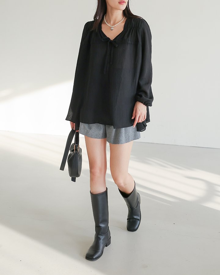 Herb Ribbon Blouse by Lovely for Women - view 5