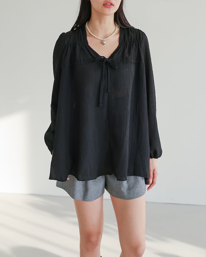 Herb Ribbon Blouse by Lovely for Women - view 7