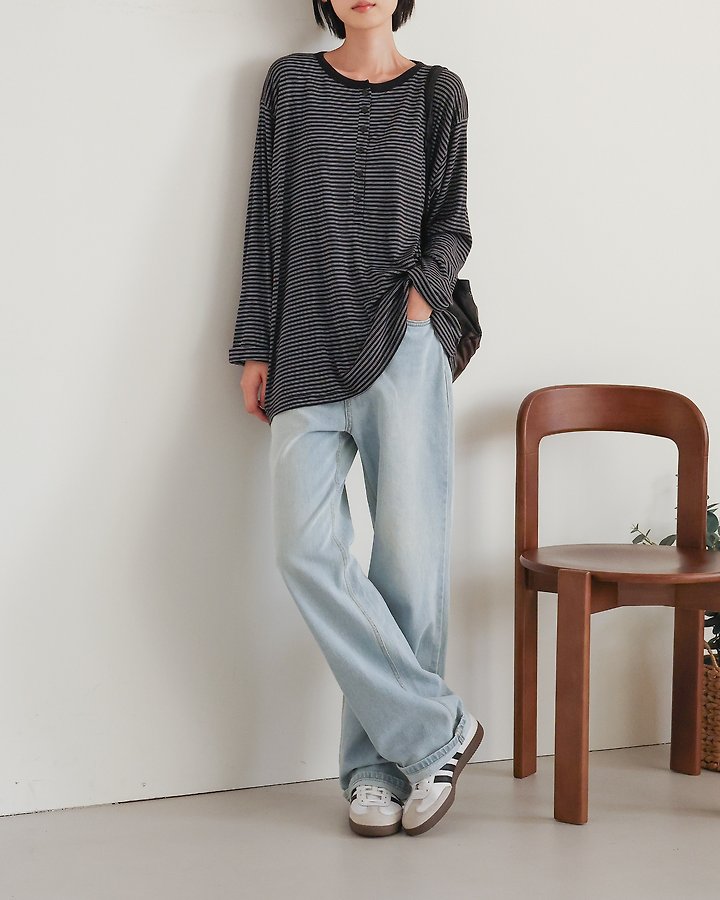 Mochi Placket Tee by Lovely for Women - view 3