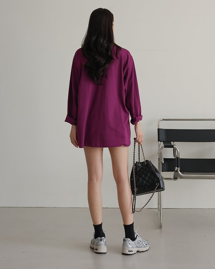 Sleek Placket Tee by Lovely for Women - view 4