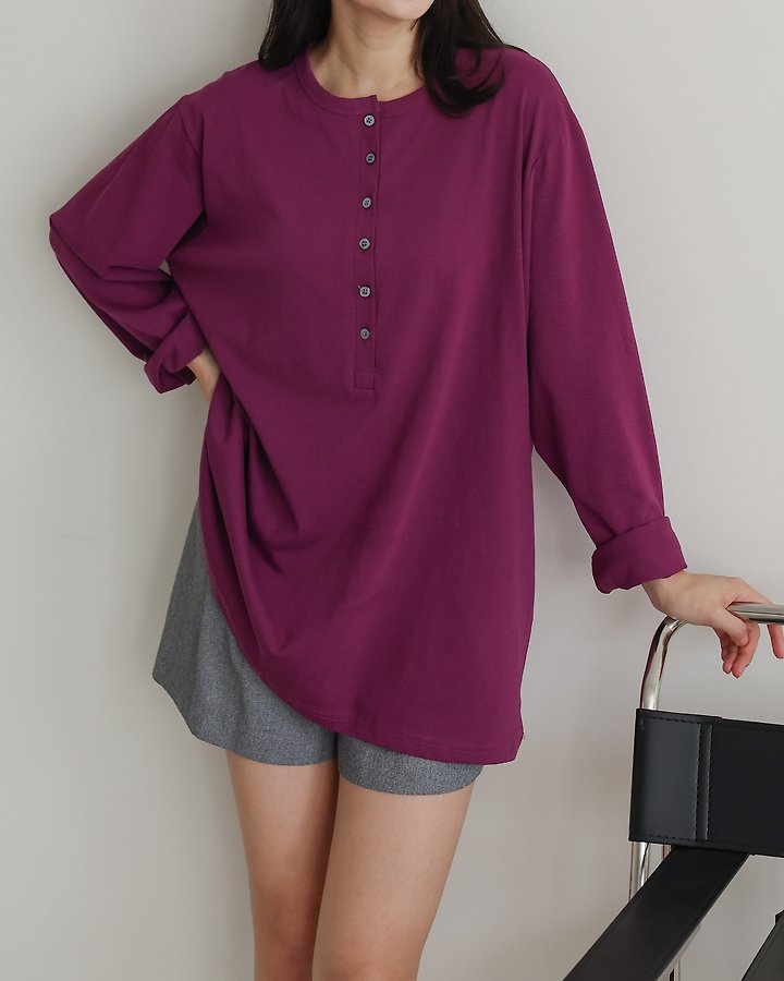 Sleek Placket Tee by Lovely for Women - view 5