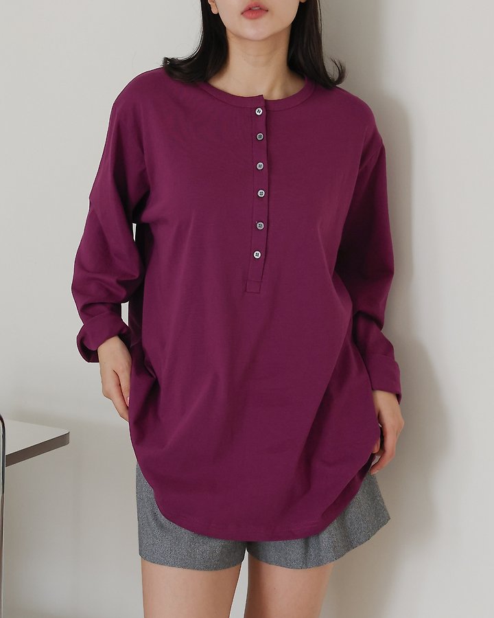 Sleek Placket Tee by Lovely for Women - view 10