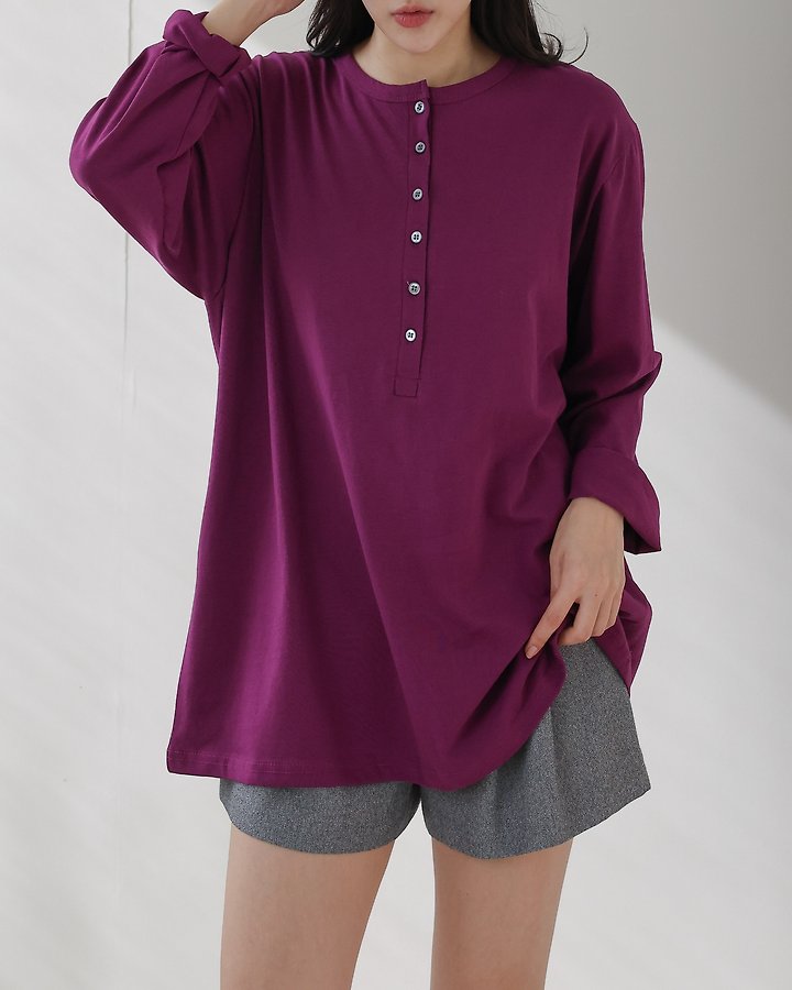 Sleek Placket Tee by Lovely for Women - view 9