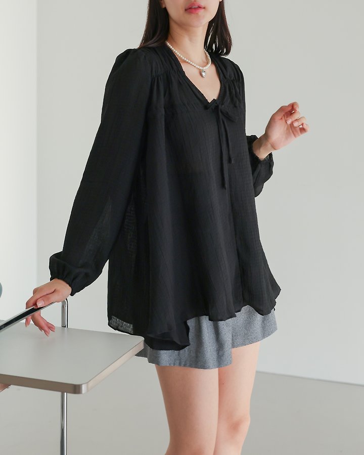 Herb Ribbon Blouse by Lovely for Women - view 10