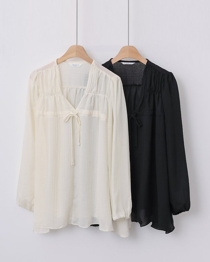Herb Ribbon Blouse by Lovely for Women - view 12