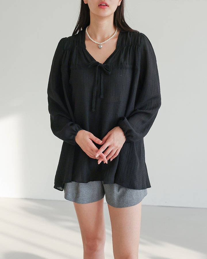 Herb Ribbon Blouse by Lovely for Women - view 6