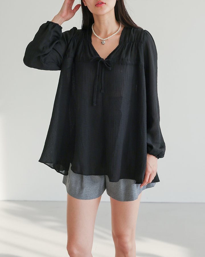Herb Ribbon Blouse by Lovely for Women - view 8