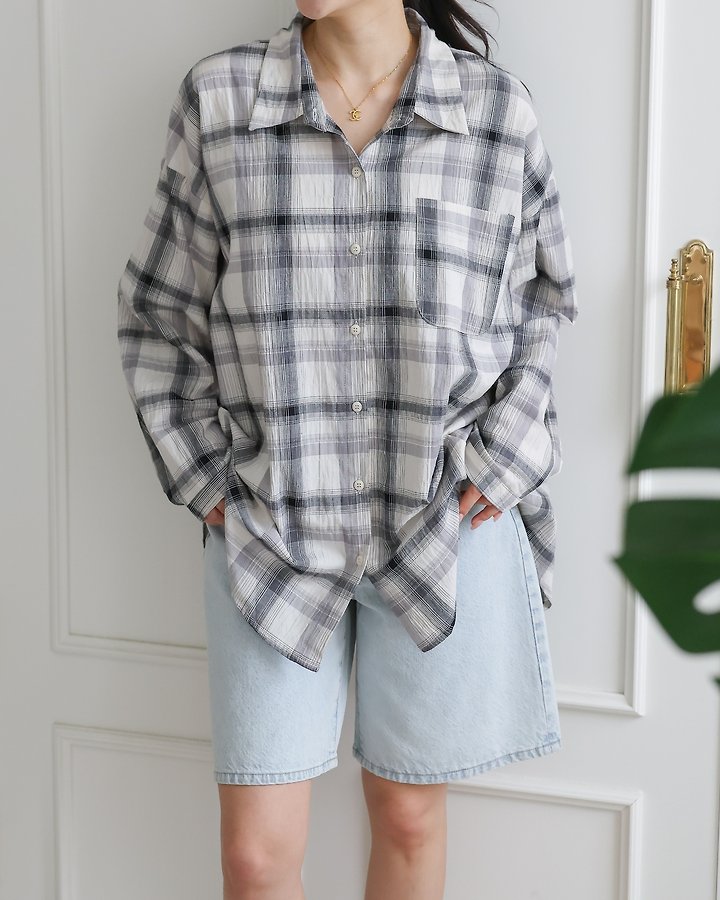 Martin Check Shirt by Lovely for Women - view 10