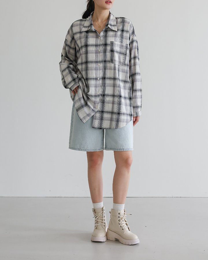 Martin Check Shirt by Lovely for Women - view 2