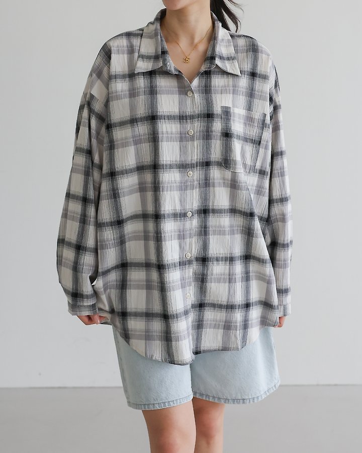 Martin Check Shirt by Lovely for Women - view 6
