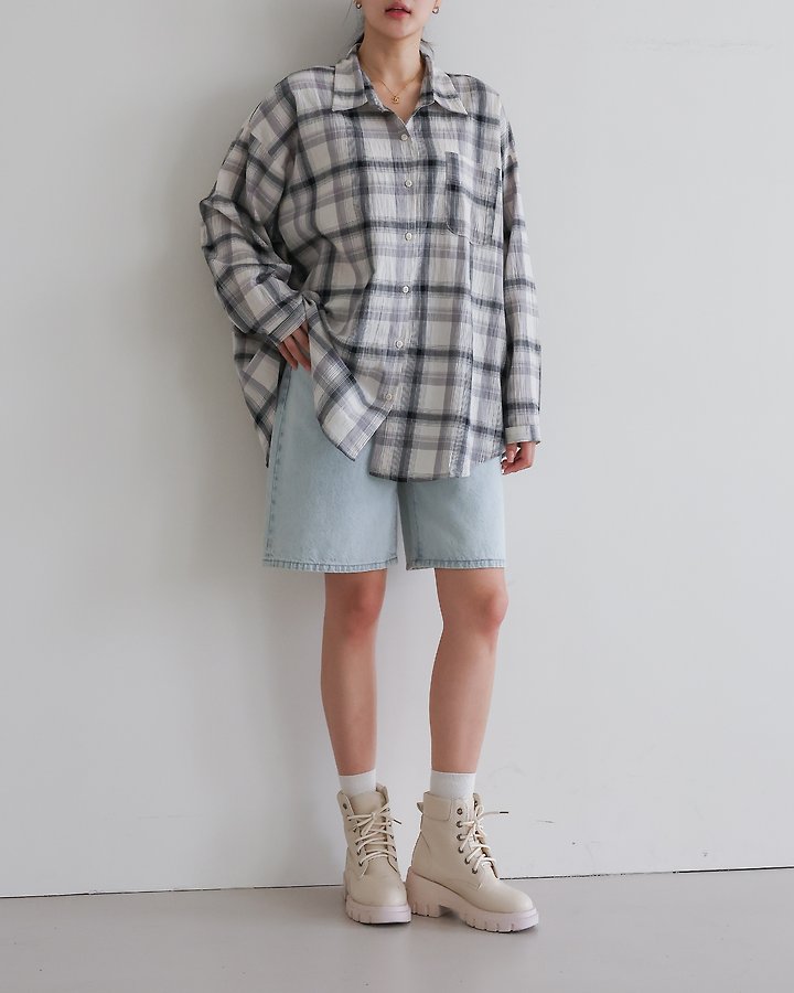 Martin Check Shirt by Lovely for Women - view 8