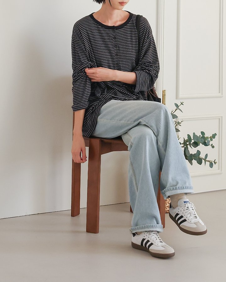 Mochi Placket Tee by Lovely for Women - view 4