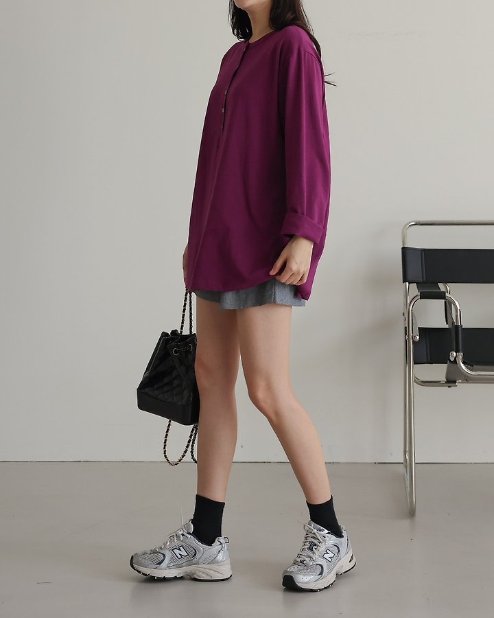 Sleek Placket Tee by Lovely for Women - view 1