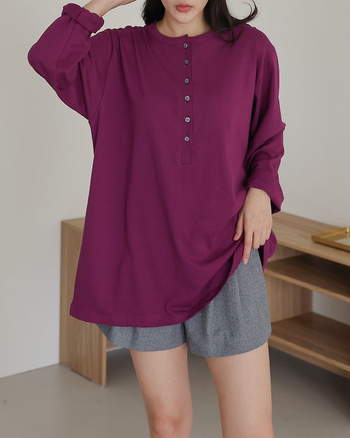 Sleek Placket Tee by Lovely for Women - view 7