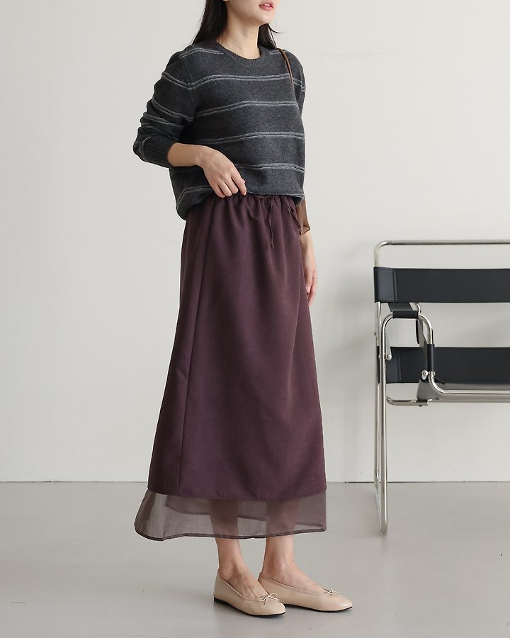 Two Tone Skirt by Lovely for Women - view 2