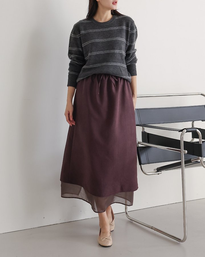 Two Tone Skirt by Lovely for Women - view 6
