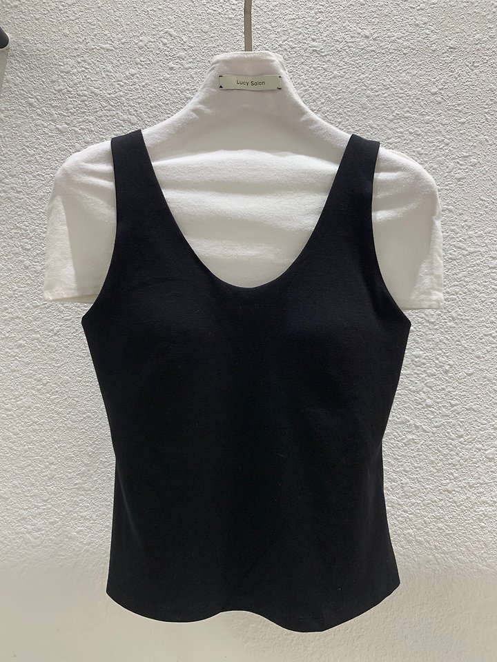 Deep Double U-Neck Padded Camisole by Lucy Salon for Women - view 10