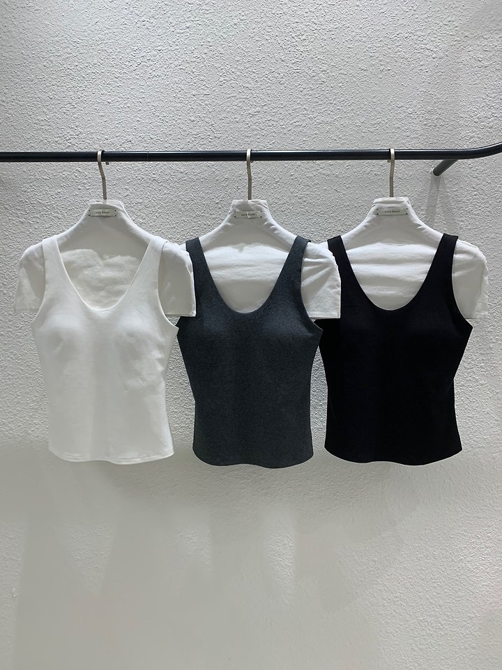 Deep Double U-Neck Padded Camisole by Lucy Salon for Women - view 6