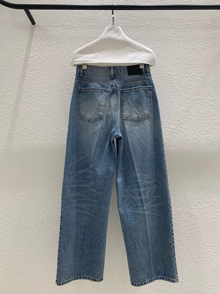 Crease Line Denim Pants by Lucy Salon for Women - view 12