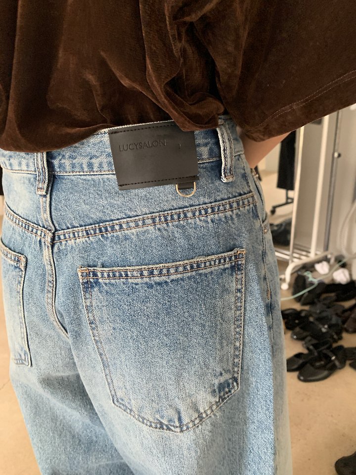 Crease Line Denim Pants by Lucy Salon for Women - view 8