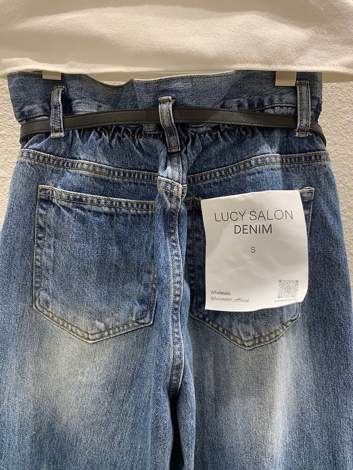Elle Denim Pants (Belt Set) by Lucy Salon for Women - view 12