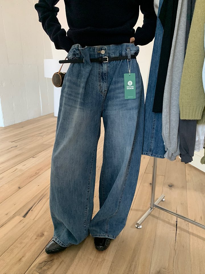 Elle Denim Pants (Belt Set) by Lucy Salon for Women - view 4