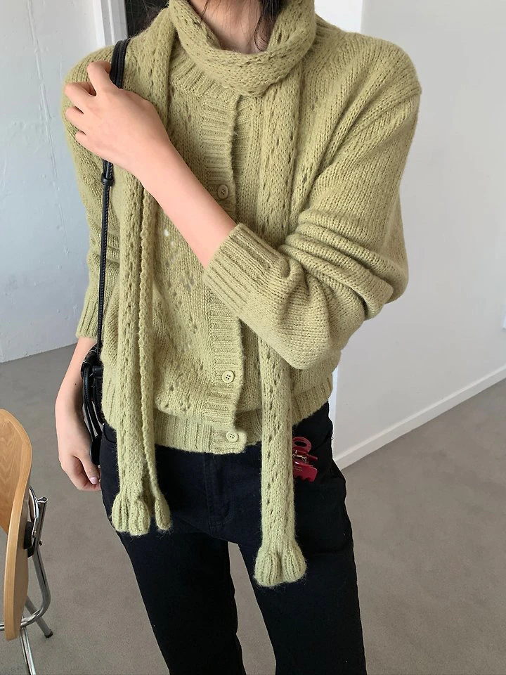 Daisy Cardigan (Scarf Set) by Lucy Salon for Women - view 3