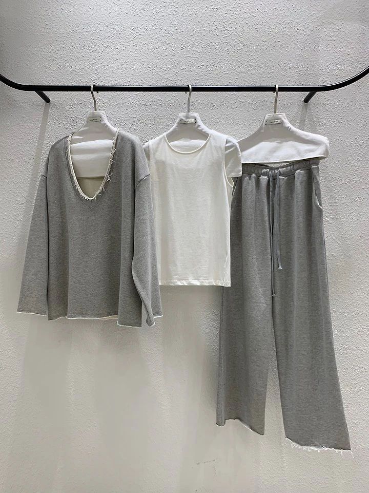 Rough V-Neck Sweatshirt by Lucy Salon for Women - view 8