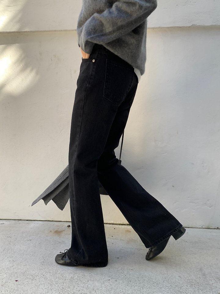 Black Bootcut Pants by Lucy Salon for Women - view 4