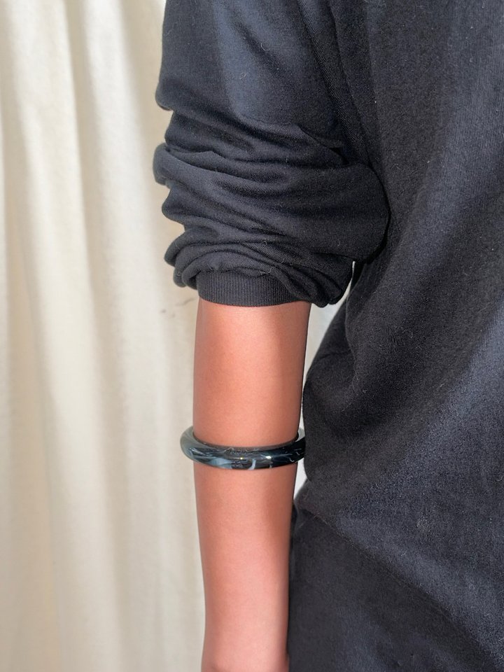 Slim Black Bangle by Lucy Salon for Women - view 6
