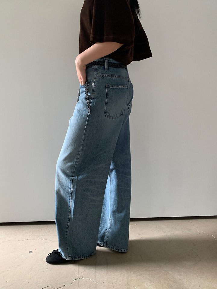 Crease Line Denim Pants by Lucy Salon for Women - view 2