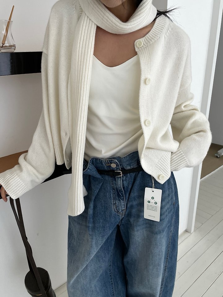 Fleur Cardigan (Scarf Set) by Lucy Salon for Women - view 5