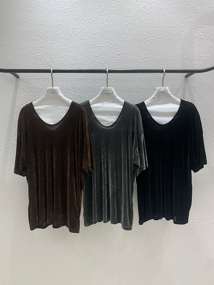 Velvet V-Neck Tee by Lucy Salon for Women - view 9
