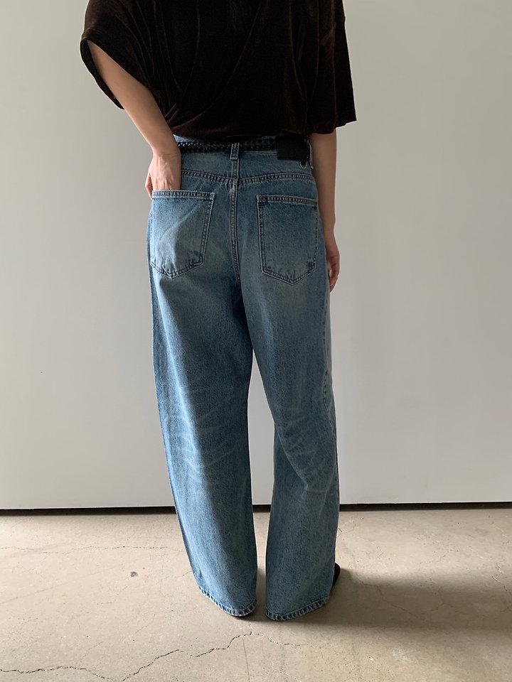 Crease Line Denim Pants by Lucy Salon for Women - view 3