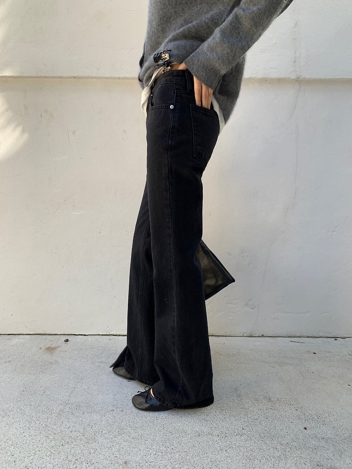 Black Bootcut Pants by Lucy Salon for Women - view 1