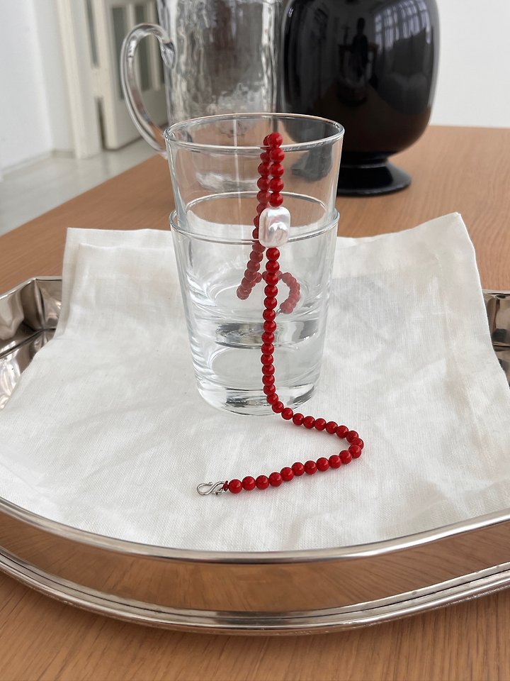 Square Pearl Necklace by Lucy Salon for Women - view 3