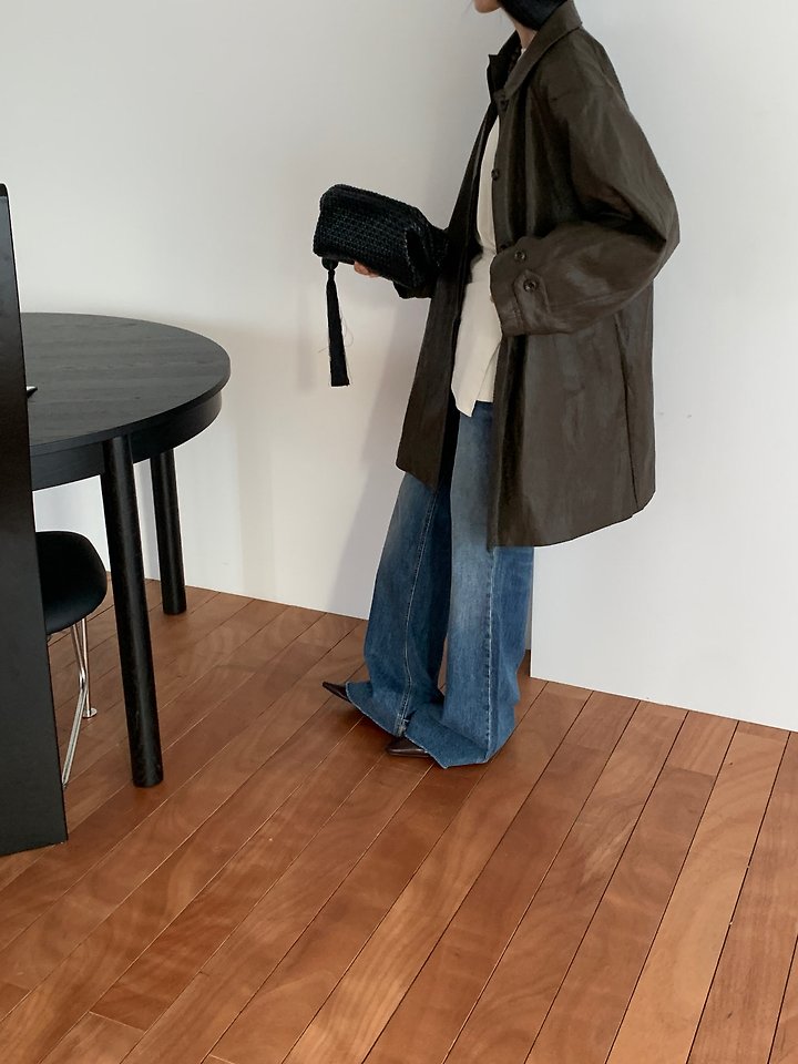 Ted Leather Trench Coat by Lucy Salon for Women - view 4