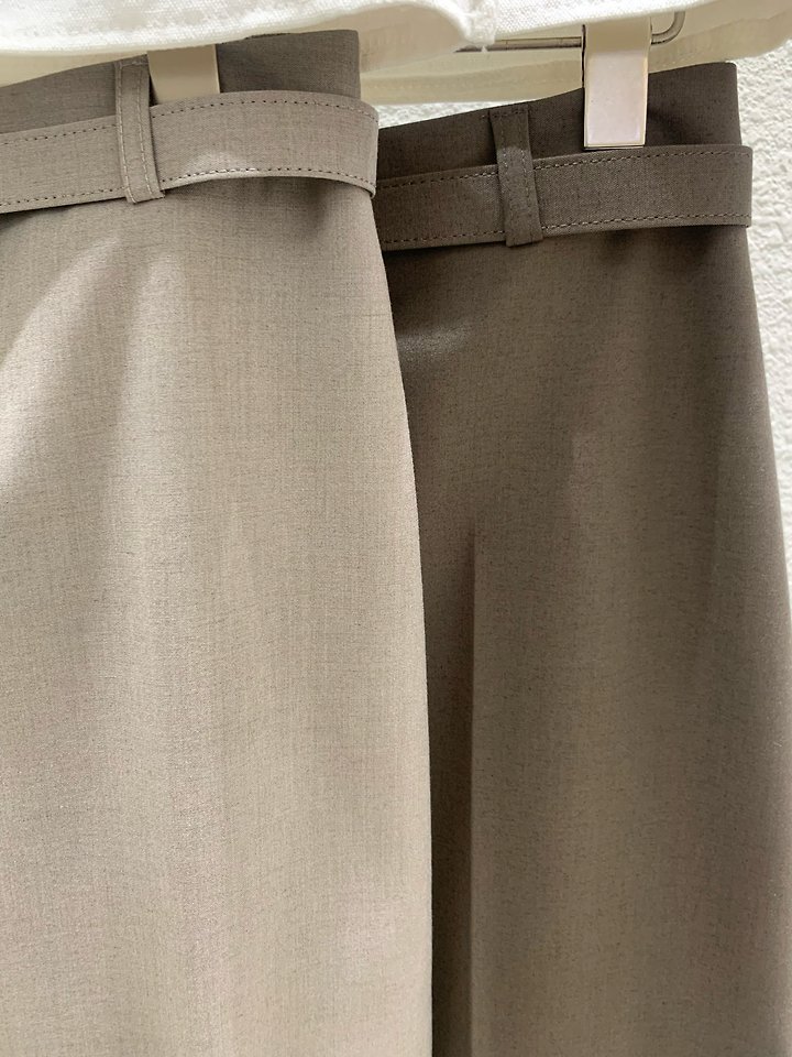Crease Line Skirt (Belt Set) by Lucy Salon for Women - view 9
