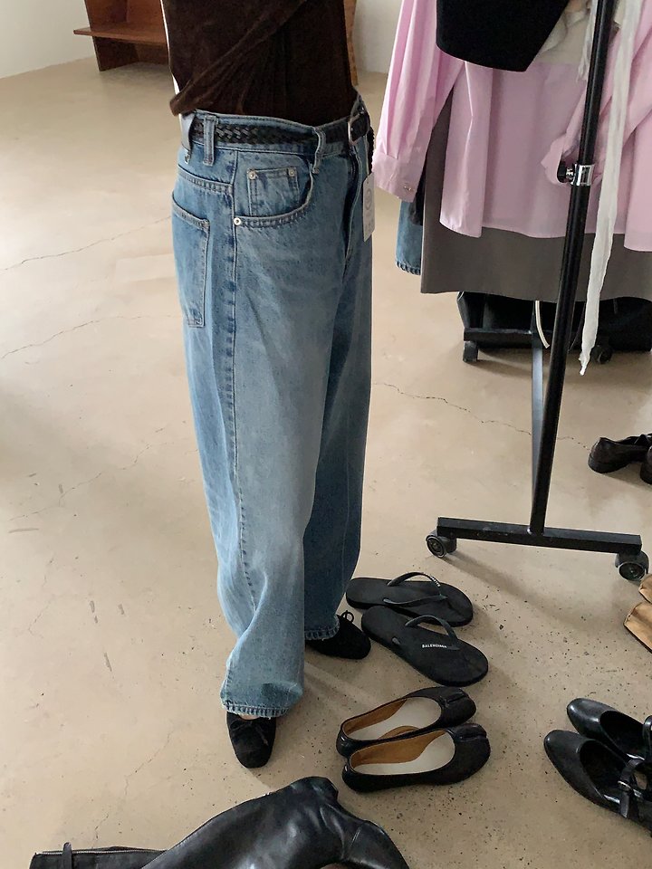 Crease Line Denim Pants by Lucy Salon for Women - view 5
