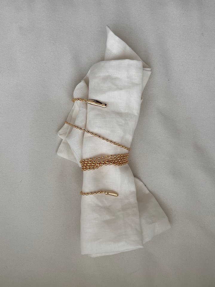 Gold Layered Necklace by Lucy Salon for Women - view 3