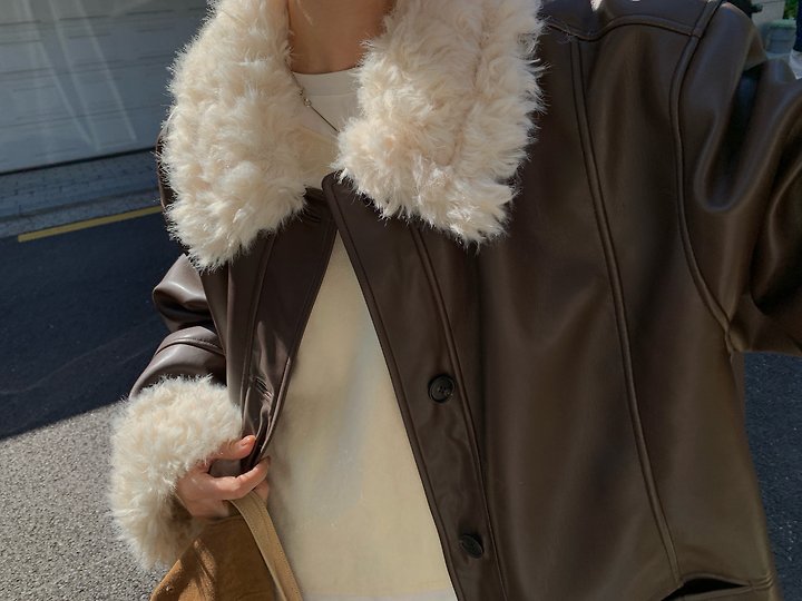 Woody Lamb Shearling Jacket by Lucy Salon for Women - view 4