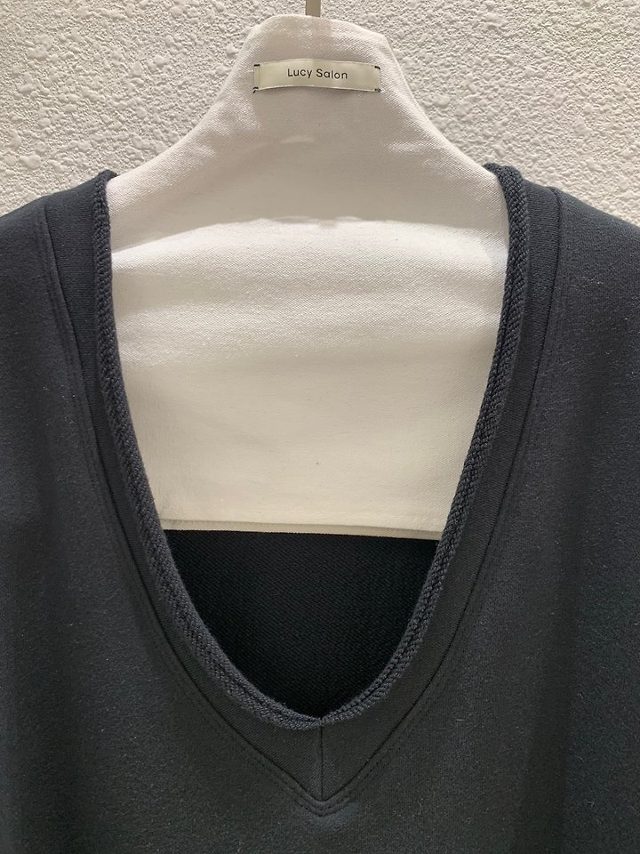 Rough V-Neck Sweatshirt by Lucy Salon for Women - view 12