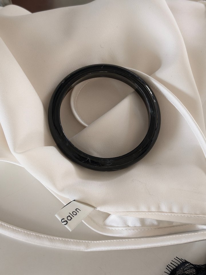 Slim Black Bangle by Lucy Salon for Women - view 5
